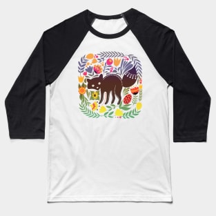 Fox Forest Animal Design Baseball T-Shirt